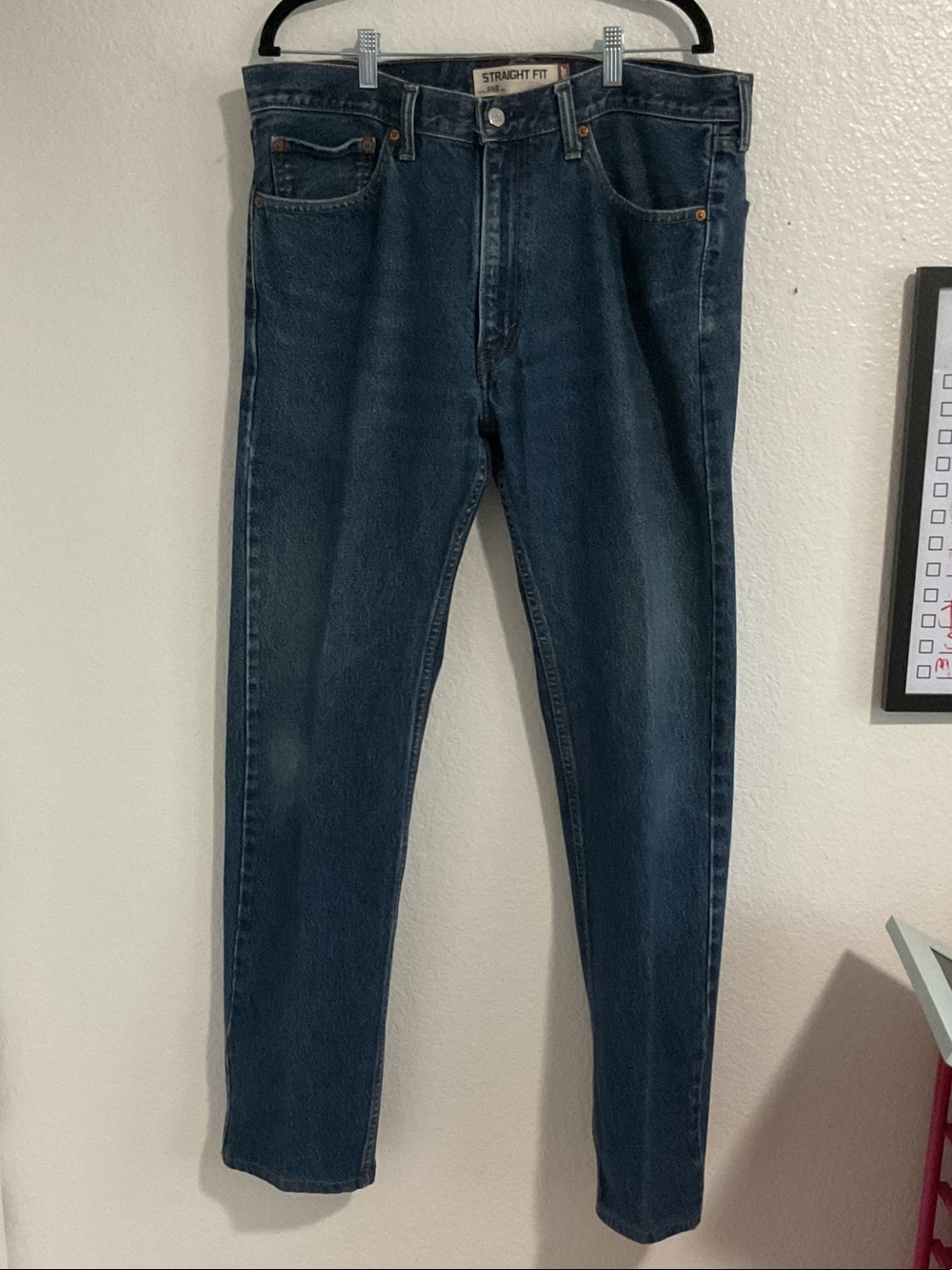 Levi's Men's Straight Fit 505’ Jeans - Deep Blue Denim